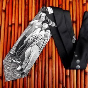 EUC VINTAGE RALPH MARLIN - "Golfing Stooges" 1995 Columbia 100% Polyester Tie